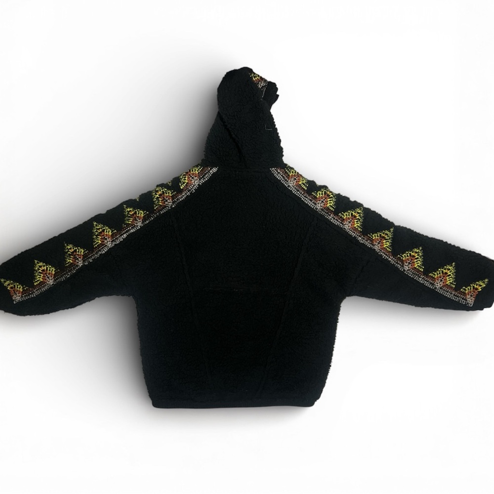 FP Movement by Free People Black Teddy Jacket with Patterned Sleeves - Picture 8 of 9